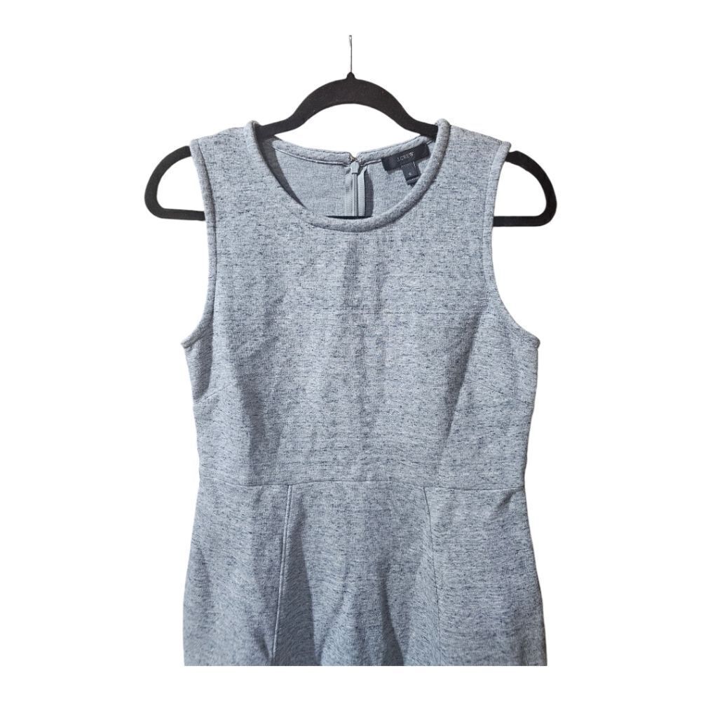 J. CREW Gray A-Line Midi Sleeveless High Neck Dress - Size 6 - Picture 5 of 11